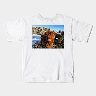 Scottish Highland Cattle Calf 1669 Kids T-Shirt